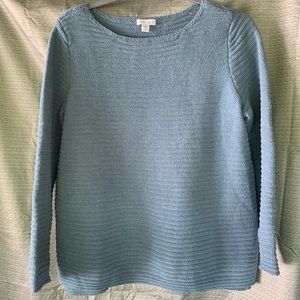 🌸J Jill Petite Light Blue Chenille Sweater Sz Sm